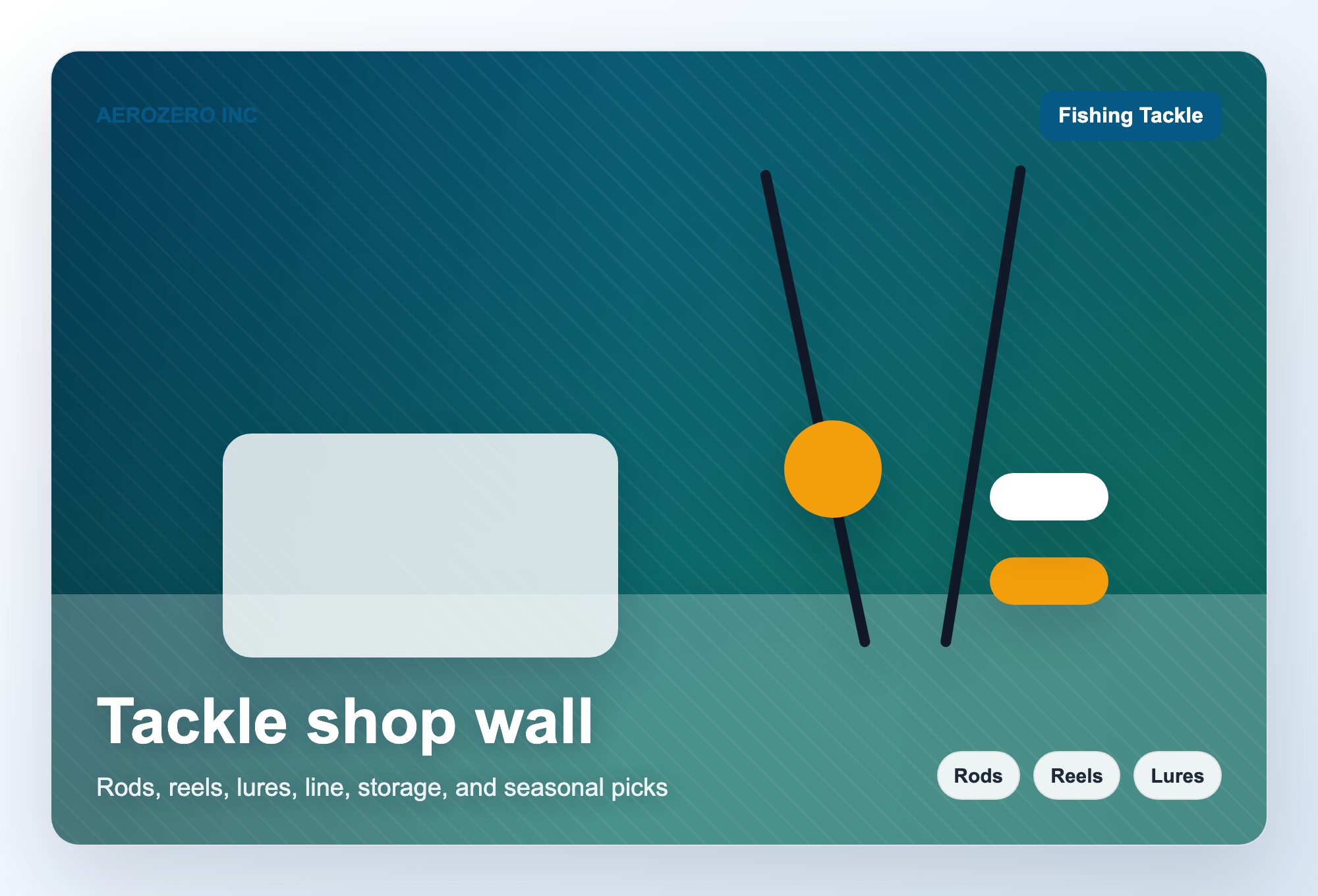 Fishing Tackle business visual for AEROZERO INC